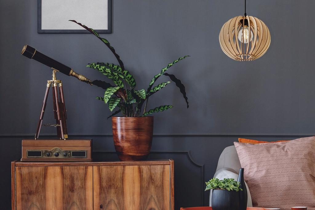 MODERN WOODEN LED CEILING HANGING LAMP