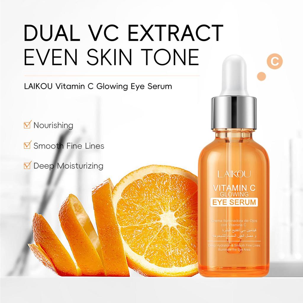 Anti Dark Circle Eye Serum Eye Bags VC Whitening Lightening Cream Wrinkle Removal Serum Eyes Firming Skin Care