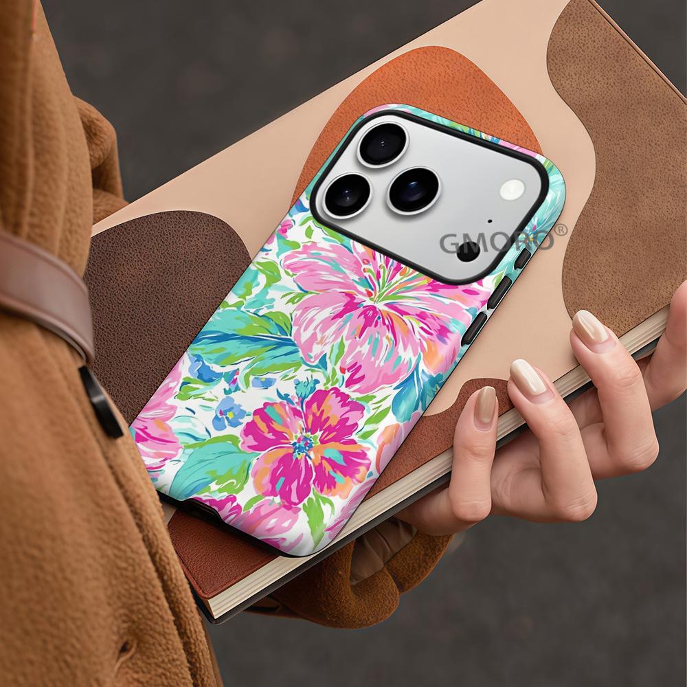 Explosive oil painting flower mobile phone case iPhone17 film case wholesale Apple 14 all-inclusive anti-drop case
