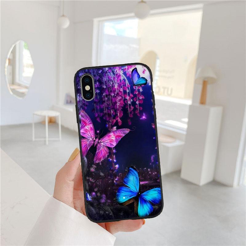 LO26 Colorful Butterfly Soft Shell Phone Case for Redmi Note 13 14 Pro+ Plus A3 A3X 13X 13C 13R 14S 14C 14R