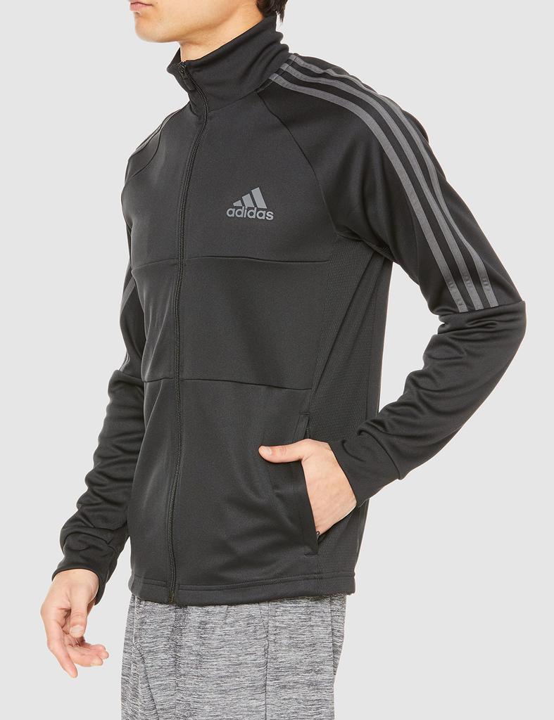 Adidas Aero Lady Sereno Cut Slim Track Six Size L 3-Stripes Jacket, Men's IZA36/KNA80, Black/Gray (GT8803),