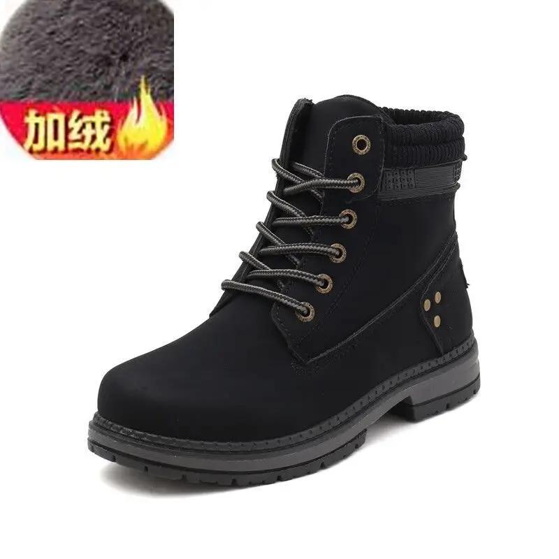 Fashion Platform Boot Winter Warm Snow Boots Ladies Ankle Outdoor Thick Bottom Sneakers Non-slip Lace Up Plus Size 36-42 Shoes for Women