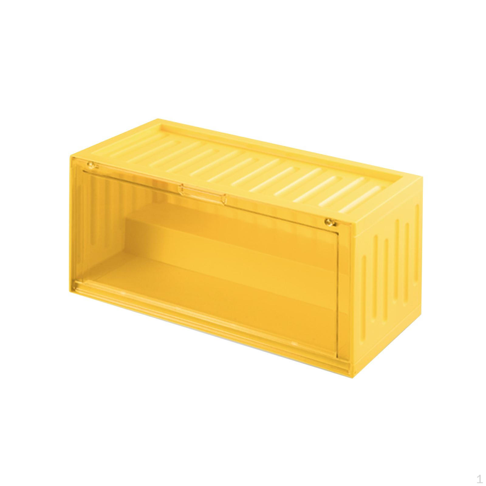 Двухуровневый прозрачный контейнер-витрина для коллекции фигурок экшн-фигур жёлтый 1900₽