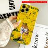Shiba Inu Amid Yellow Flowers Phone Case All Inclusive Film Hard Phone Case, Compatible with iPhone 18 Pro Max 17 16 15 14 13 12 11