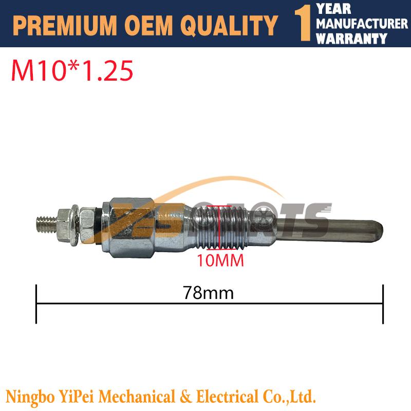 4pcs New 11V Glow Plug Engine For Kubota V1505 V1305 V1205 16851-65512 16851-65510 M10 x 1.25