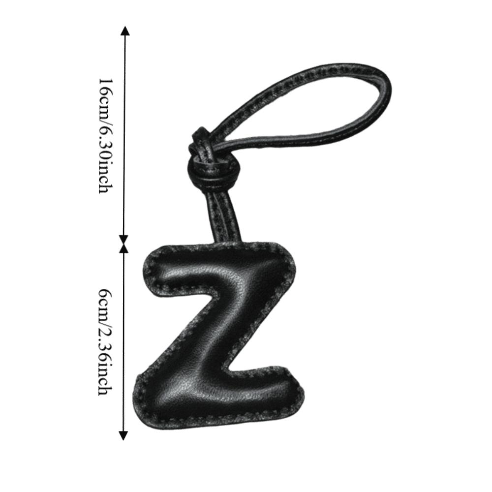 26 Initials Leather Alphabet Key Chain Genuine Sheepskin Car Pendant  Ladies