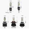 Car LED Fog Light Set: H1, H3 4014 30SMD Front, Rear 880, 881 Anti-Fog, T10 Width Indicator