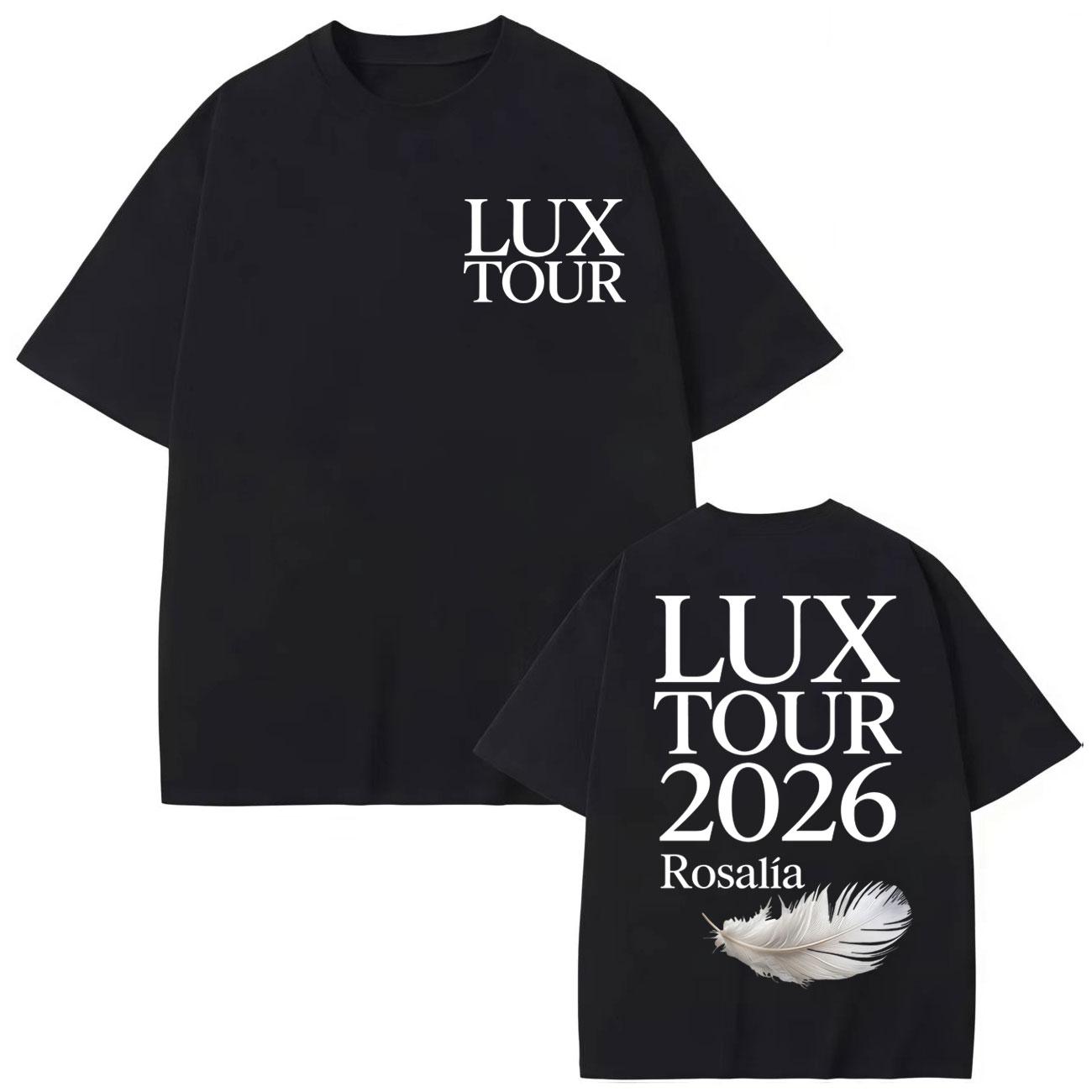 

Singer Rosalia LUX Tour Merch T-shirt Fashion Pop Music Short Sleeve T-shirts Men Women Summer High Quality Cotton T Shirts S
