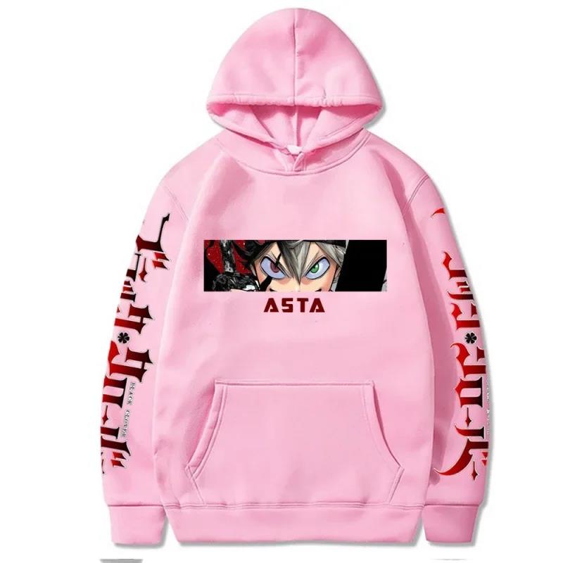 Japan Asta Anime Graphic Printed Hoodies Vintage Oversized Hooded Sweatshirt Long Sleeves Soft Cotton Hoodie Men Women Clothes