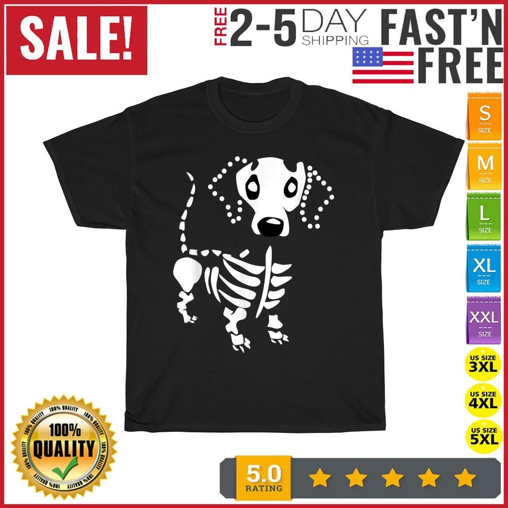 

Cute Dachshund Bone Skeleton Dachshund Wiener Dog Vintage T Shirt Men Women NEW 4XL