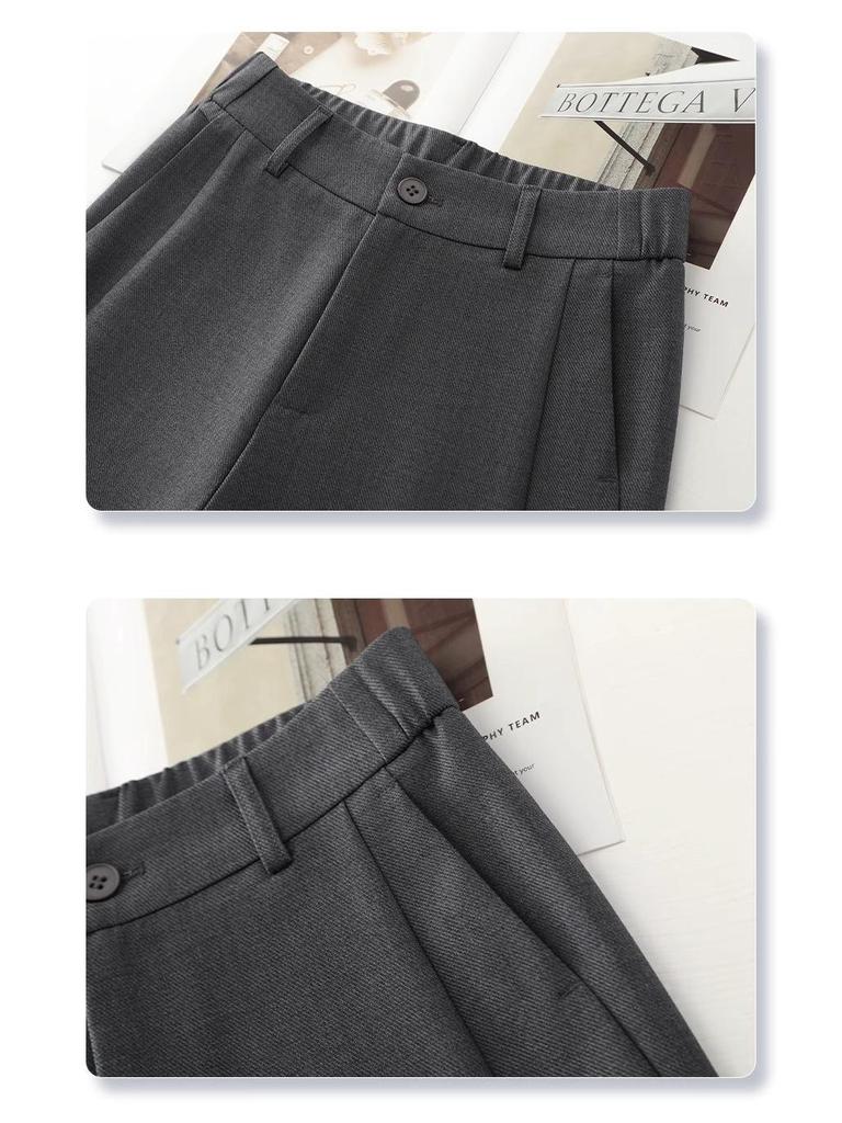 Beige Damen Weitbeinige High-Waist Drapierte Hose - Frühjahr/Sommer Kollektion 2025