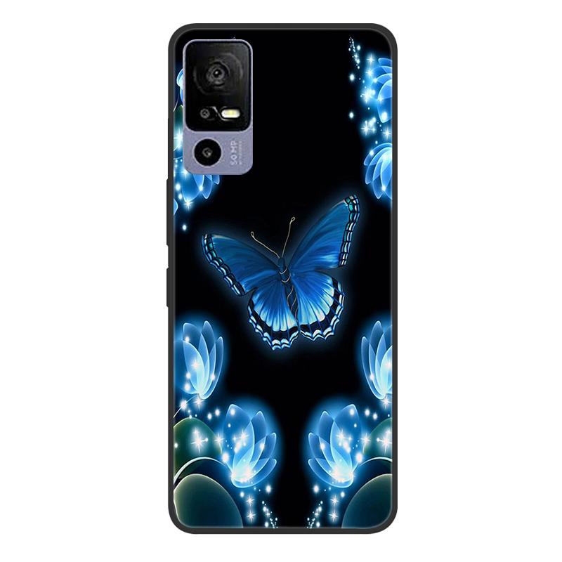 For TCL 40R 5G T771A Case Painted Soft Black Silicone Bumper Phone Cover for TCL 40 R 5G 6.6" Case TCL40R 40R Etui Coque Fundas