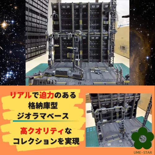 (UME-STAR) Gunpla Plastic Model Diorama Base Hangar Model Display Base Battleship Dock Plastic Model Background