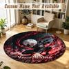 Round Rug Custom NameTokyo Ghoul Pattern Non Slip Carpet Home Floor Decor
