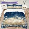 Healing animals Pattern Bedding uilt Set uilt Cover Pillowcase Home Decoration Birthday Gift (1 * duvet cover + 2 * pillowcase  without core)