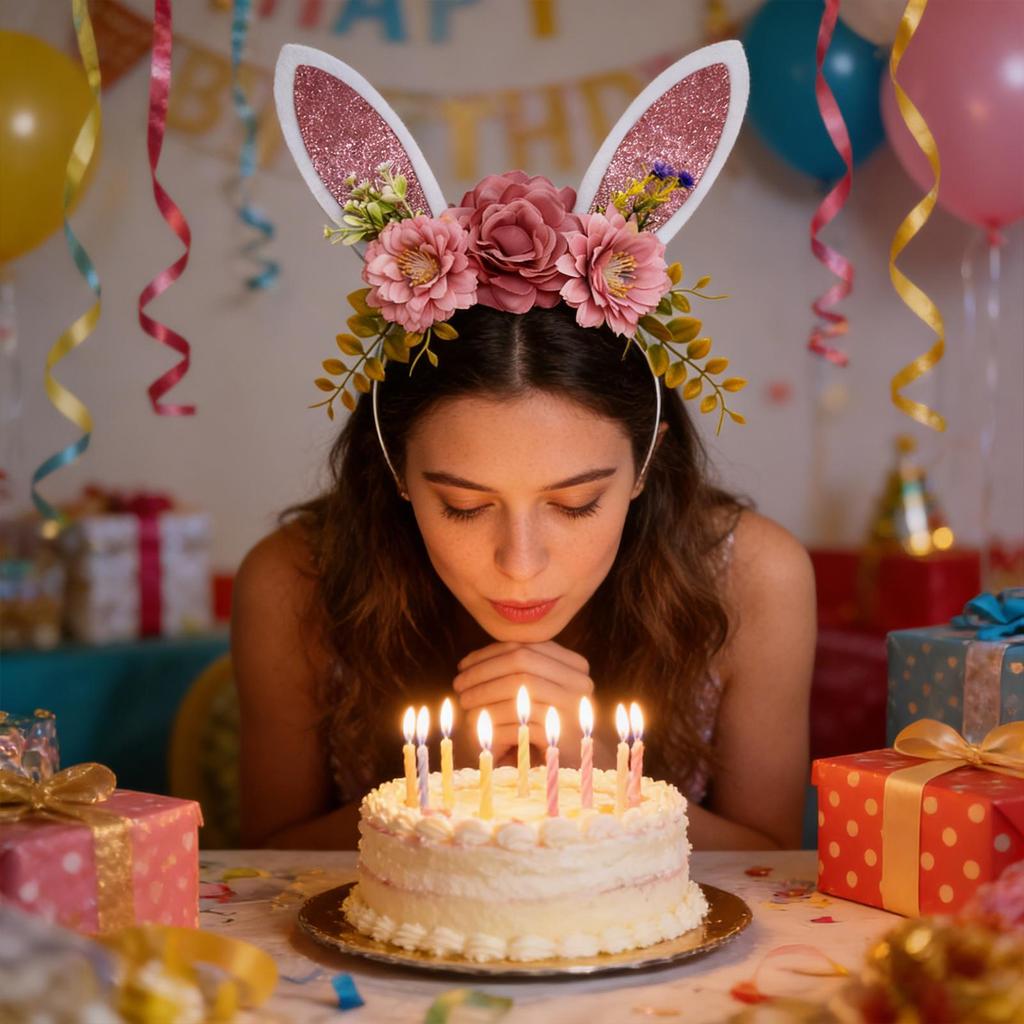 Easter Headbands For Kids Soft Glitter Cartoon Festive Costume Decoration Adult Kids Rabbit Ears Headband For Cosplay Photo