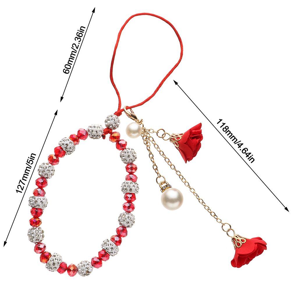 Phone Strap Lanyard Mobile Phone Lanyard Keychain Wrist Rope Anti-lost Lanyard Flower Pendant