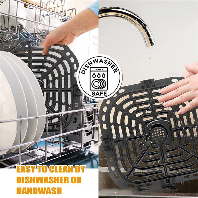 AEE4-Für Instant Vortex 6QT Heißluftfritteuse Ersatz-Grillblech Schutzfüße Netzblech Verhindert Beschädigung von Blech und Korb