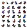 56 Neon Dinosaur Cartoon Graffiti Stickers Colorful Dinosaur Diy Guitar Skateboard Stickers