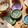Crafting Stamp Replacement Brass Wax Seal Head, Vintage Key Pattern Embossed Sealing Accessories Head for Envelope Journal Gift Packaging Invitation
