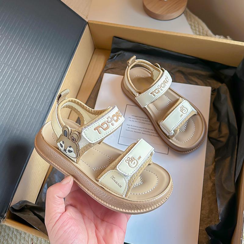 

Girls Cute Rabbit Open-Toe Sandals2026New fashionable children s beach shoes for spring and summer, suitable for small, medium, and large kids 21Inner Length13.5cm хаки