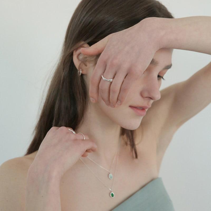 modernlike silver 925 twisted cloud open ring