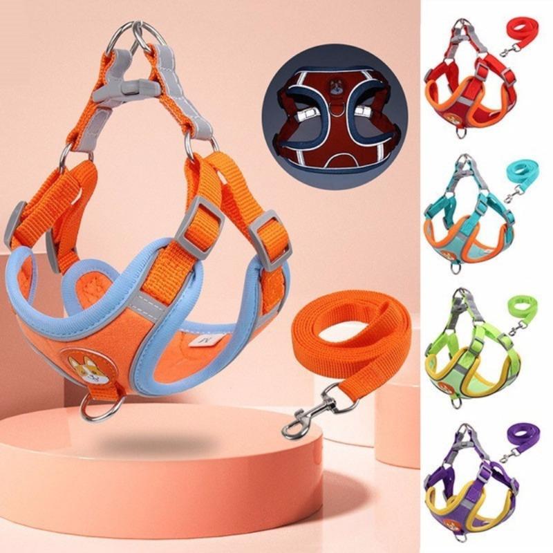 

Новая шлейка и поводок для маленьких собак, светоотражающая шлейка для маленьких собак, регулируемая шлейка для домашних животных