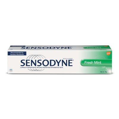 Sensodyne Fresh Menthol dantų pasta (70 g), Sensodyne dantų pasta Fresh Mint, Glaxo Smith Kline