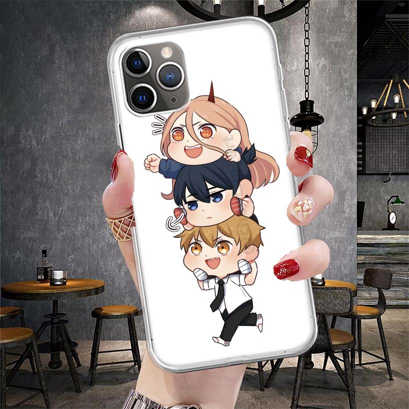 C-Chainsaw Mans Cute Soft Phone Case For IPhone 11 17 Air 16E 16 Pro Max 15 + 14 Plus 13 Mini 12 Apple 7 SE 8 Fundas Coque 11 17