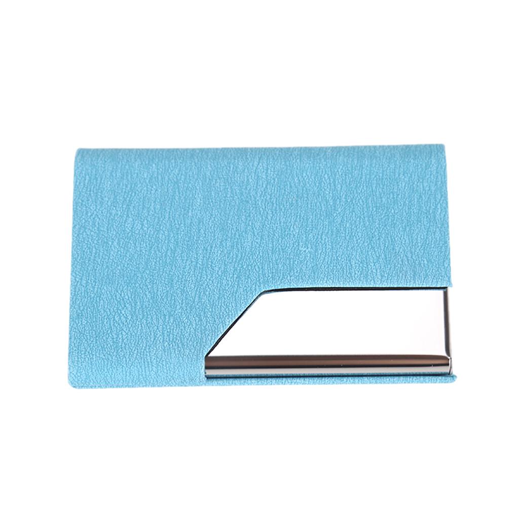 Creative Holder Metal Leather Box Cover Credit Business Multi Card Case Wallet