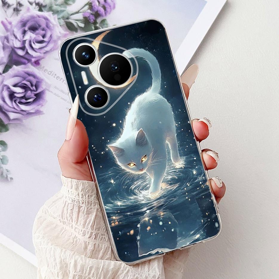For Huawei Pura 70 Pro Plus Case Colorful Flower Painted Cover Soft Slim Phone Case For Huawei Pura 70 Ultra Pura70 Pro 5G Shell