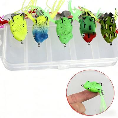3cm4g5Farben Bionische Köderköder Modifizierter Kleiner Donnerfrosch Set Süßwasserfischerei Schlangenkopffisch Spezieller Tötungsköder