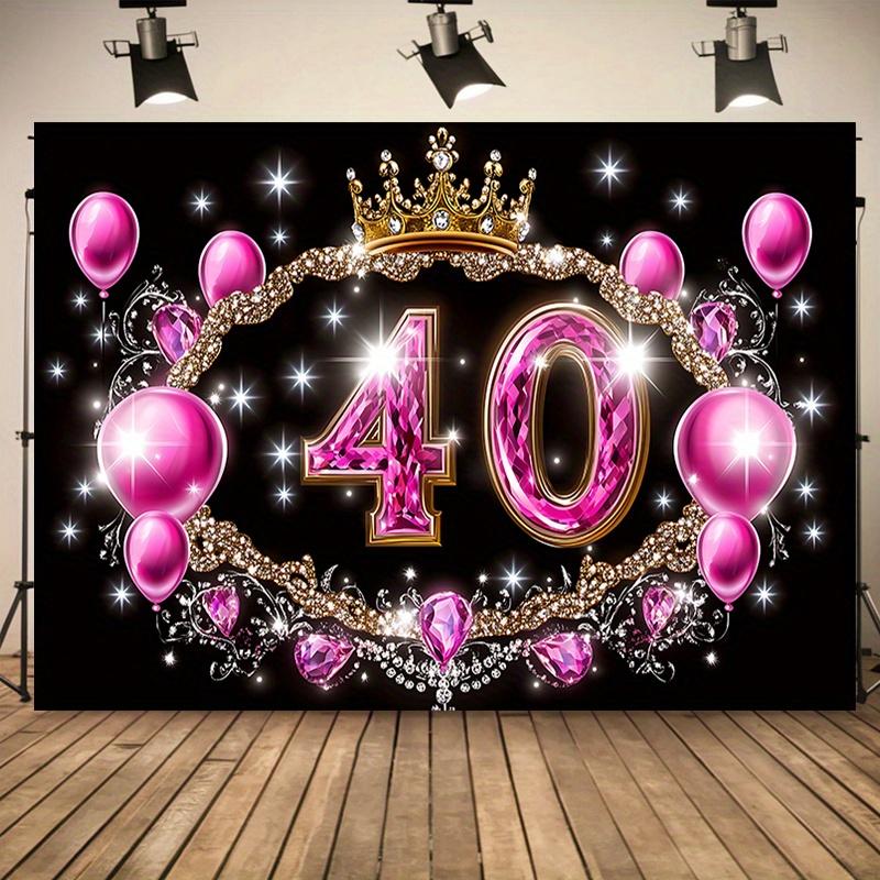 Partybanner luxuriös und blendend 40. Geburtstag Kulisse Polyesterbanner Dekorationen