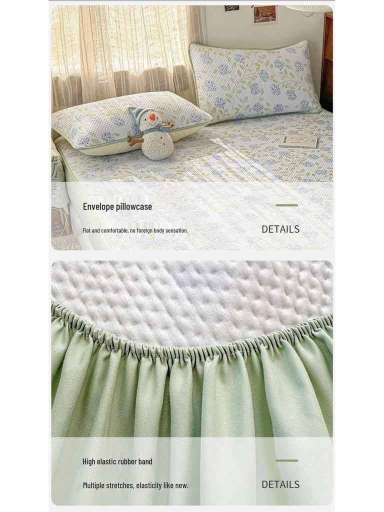 Quilted Anti-slip Dustproof Mattress Protector for Dorms