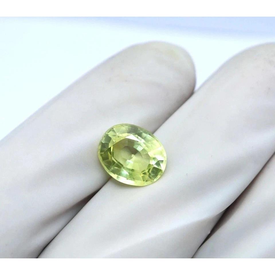 Natural Yellow Sapphire Ring 8 Ct Oval Cut Certified Fabulous Loose Gemstone