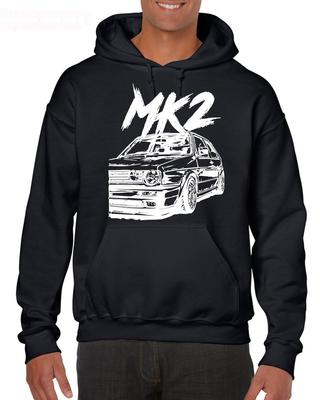 Men's Golf Shirt 2 Mk2 Gti Hooded Sweatshirt for Autumn and Winter, Loose and Comfortable, Casual and Versatile, Suitable for Autumn and Winter Wear.
