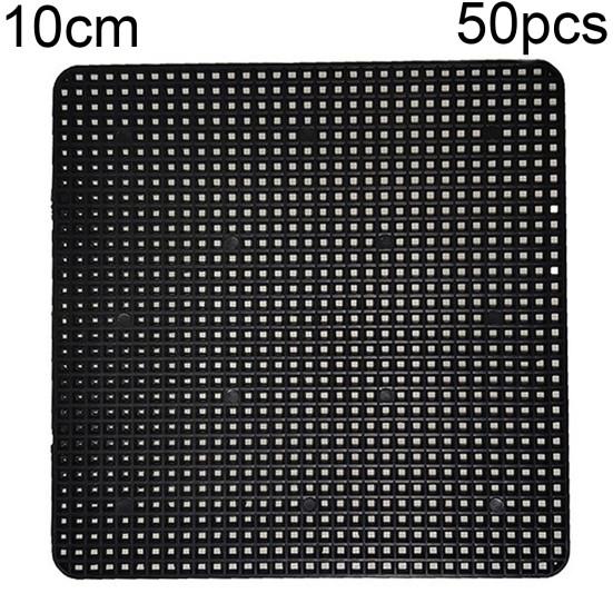 

50 шт./100 шт. полый квадратный коврик для цветочного горшка бонсай дышащая сетчатая подушка 10cm