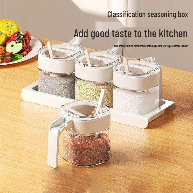 Deou Xingguang Glass Seasoning Jar Set with Base
