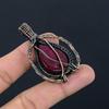 Ruby Pendant Gemstone Jewelry, 999 Copper Wire Wrapped Handmade Pendant, Latest Design Jewelry