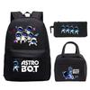 Game Astro bot peripheral printing fashion primary and secondary school students schoolbag three-piece set multi-function large capacity