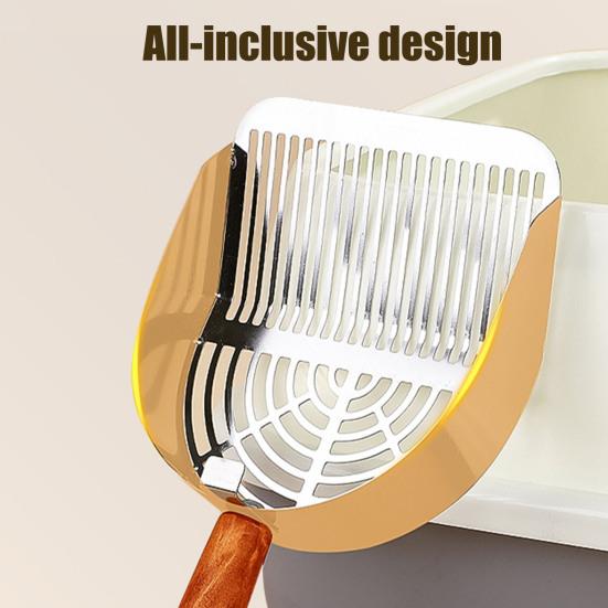 

Cat Litter Scoop Stainless Steel Sifting Shovel with Long Handle Pet Waste Scoop Cleaning Tool for Cats Litter Box B