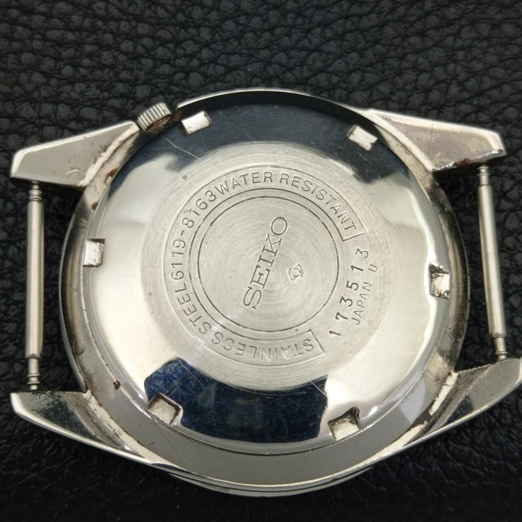 SEIKO 5 AUTOMATIC JAPAN MENS 6119C VINTAGE WHITE COLOR DIAL WATCH a702364-5