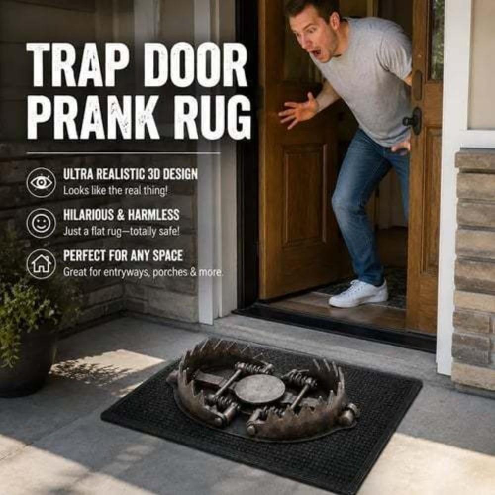 Quirky Halloween Trap Illusion Doormat Novelty Spooky Trap Print Rug  Halloween Party