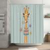 Cute Animal Birthday Party Shower Curtain Giraffe Happy Birthday Backdrop Festive Bathroom Decor Washable Waterproof Home Decor