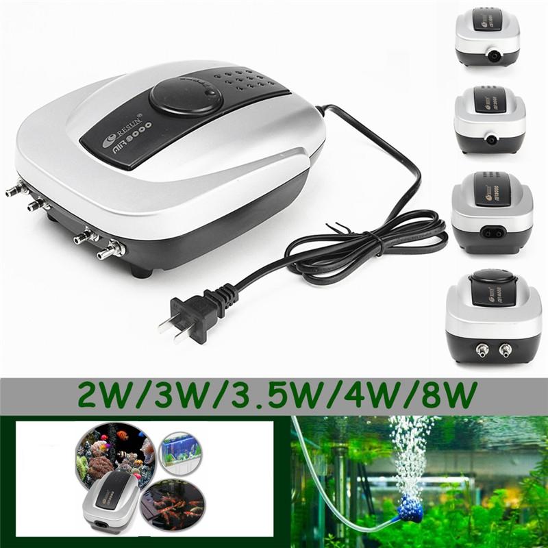 1/2/4 Way 220V Oxygen Air Pump Outlet Efficient Super Silent Aquarium Fish Tank