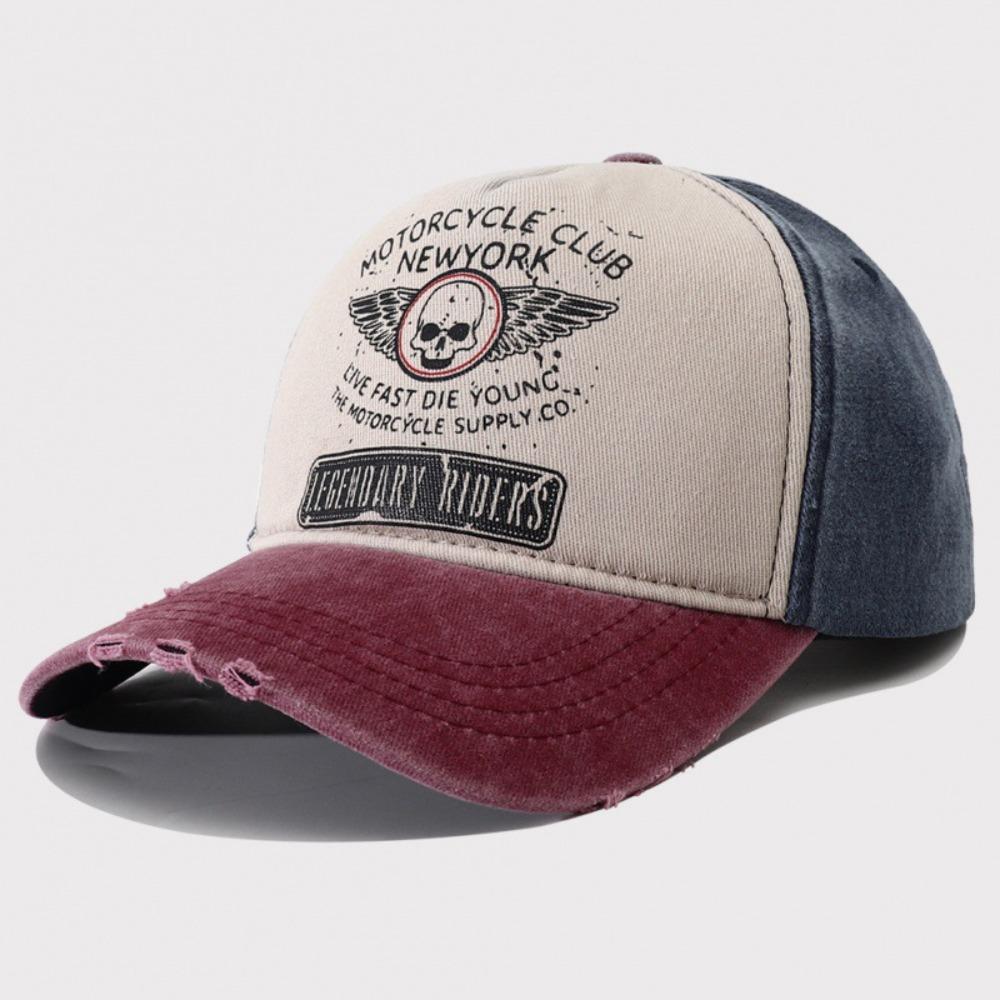 

Skull Print Baseball Hat Bones Hip Hop Hat 2024 Snapback Hats for Men Women 05