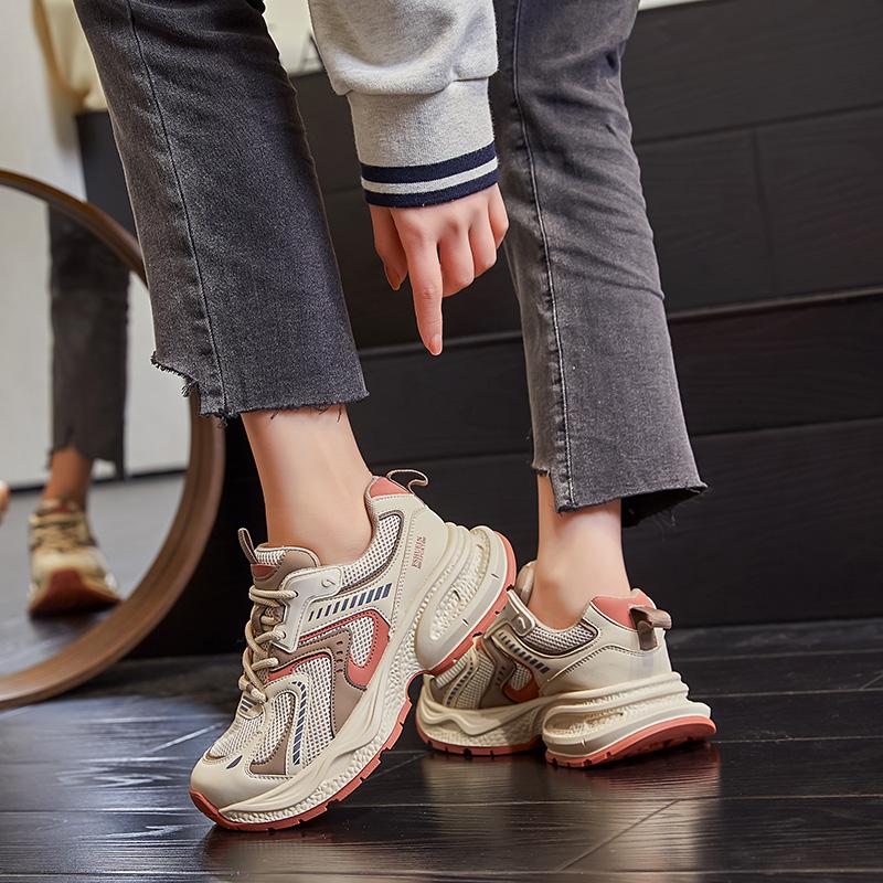 Thick Soled Women'ssneakers Shoes Breathable Running Shoes Women's Fashion Student Girls Shoes
