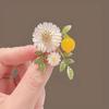 1PC Women High Grade Brooch Sweet Versatile Jacket Clothes Pin Flower Style Brooch