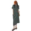 HEWEAYTA Summer Pajama Round Long Loose Women's Dress, Neck, Lightweight, Length, Comfortable, Fit, Skin-Friendly, Navy, M-2XL (Gray-Green 053, 2XL)