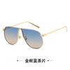 Metal Large Frame One-Piece Retro Toad Glasses Sunglasses Women'S High-End Street Sunglasses